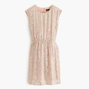 J.CREW PETITE CAP-SLEEVE SEQUIN DRESS